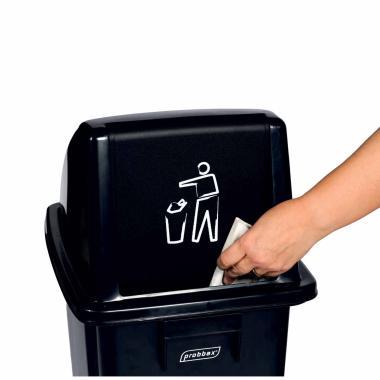 Probbax PB-1081-BLA Mix and Match recycling bin push lid fits PB-1080 and 1090